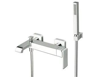 QUADRI S CRIQS100 - Wall-mounted single handle bathtub set with hand shower by CRISTINA Rubinetterie - view 2